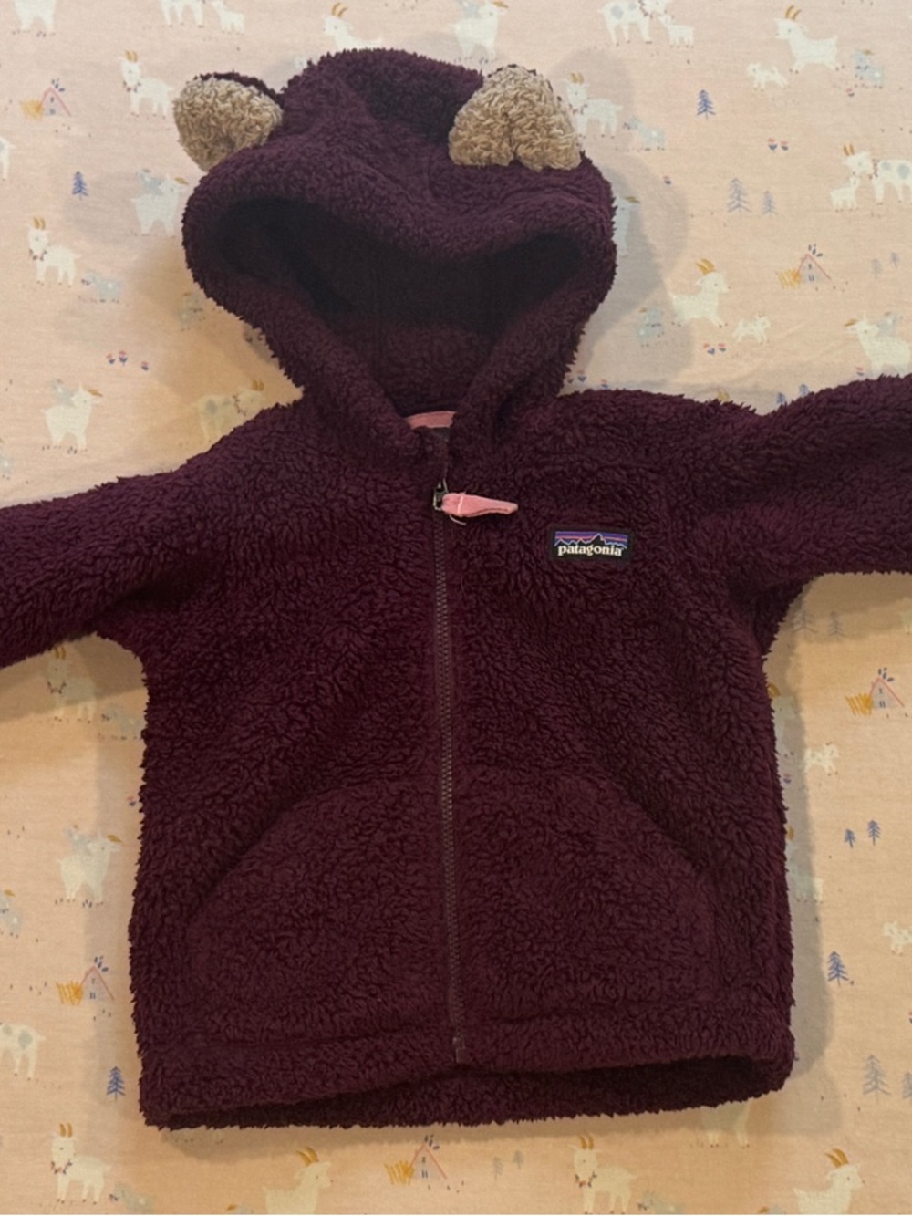 Patagonia Bear Ears Purple Jacket 3-6 months